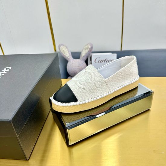 Chanel Casual Denim Espadrille Mules Slip On Comfort Shoes