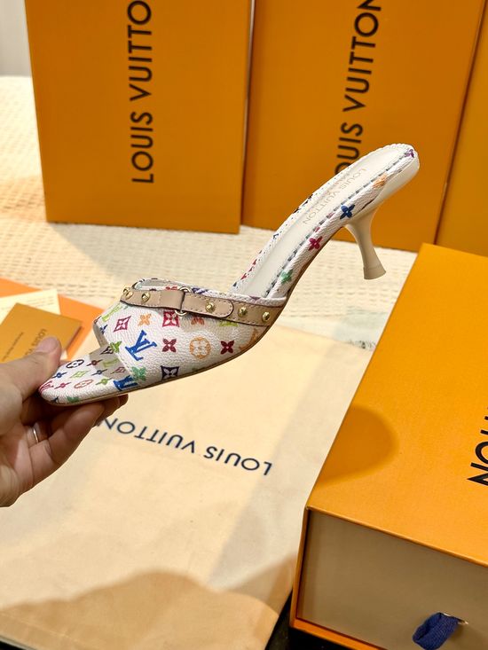 Louis Vuitton Premium Classic Comfy Mid Heel Daily Shoes