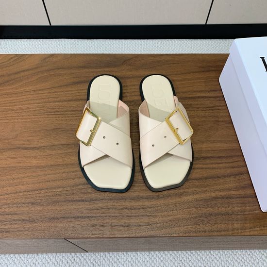 Loewe Classic Crisscross Slides with Premium Cowhide Upper