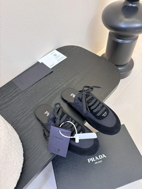 Prada Suede Slip On Casual Comfortable Walking Sneakers
