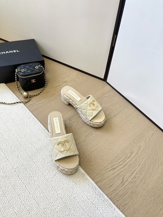 Chanel Comfortable Mid Heel Casual Stylish Daily Walking Shoes