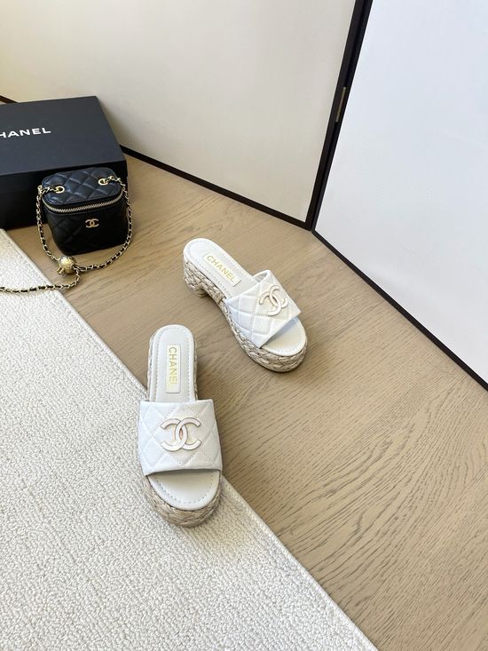 Chanel Comfortable Mid Heel Casual Stylish Daily Walking Shoes