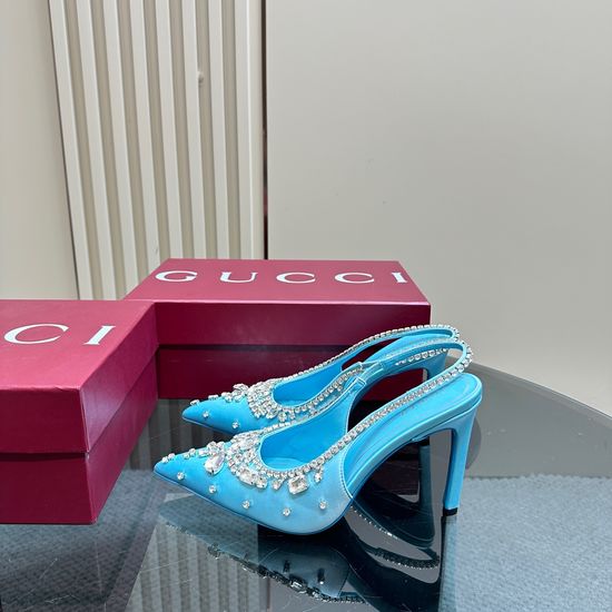 Gucci Sparkling High Heeled Back Strap Sandals for Glamour