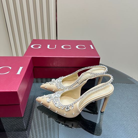 Gucci Sparkling High Heeled Back Strap Sandals for Glamour