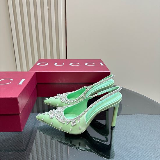 Gucci Sparkling High Heeled Back Strap Sandals for Glamour