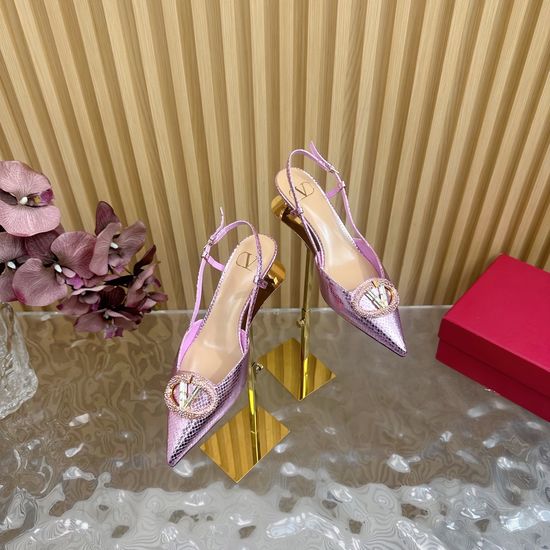 Valentino Rhinestone Buckle Silk High Heel Sandals Multiple Heights