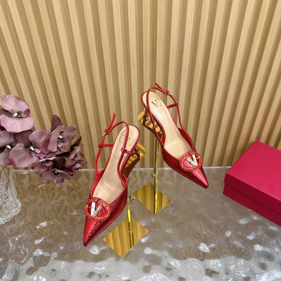 Valentino Rhinestone Buckle Silk High Heel Sandals Multiple Heights