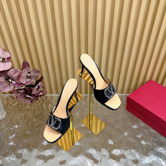 Valentino Rhinestone Buckle Snake Print Leather High Heel Sandals