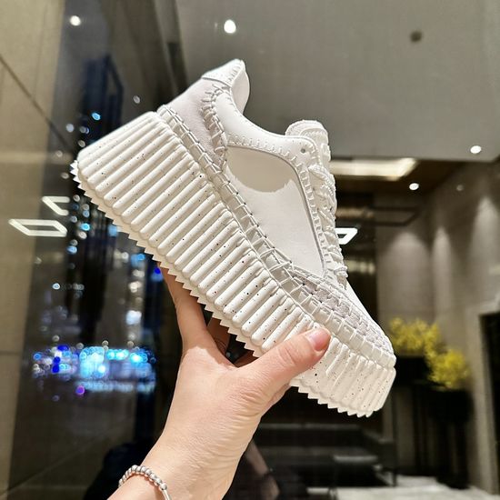 Chloe Hand Stitched Leather Upper Lightweight Casual Sneakers