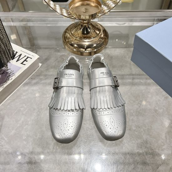 Prada Vintage Tassel Leather Loafers Classic Casual Dress Shoes