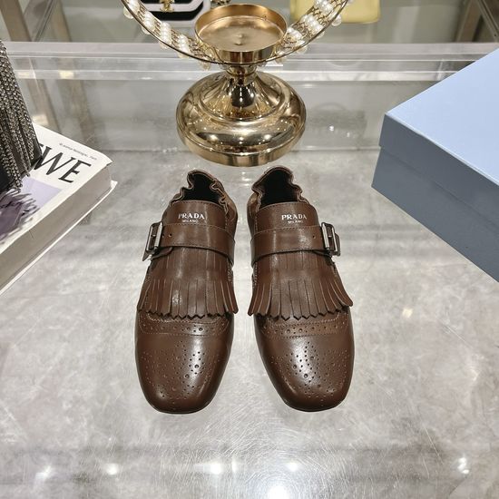 Prada Vintage Tassel Leather Loafers Classic Casual Dress Shoes