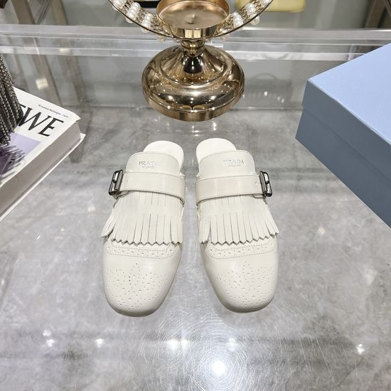 Prada Retro Tassel Leather Loafers Formal Casual Daily Footwear