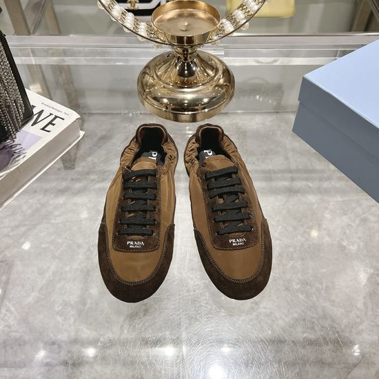 Prada Suede Casual Sneakers Lightweight Comfortable Walking Footwear