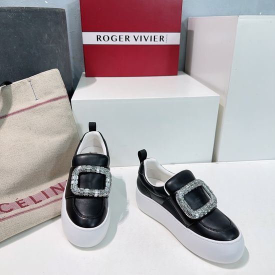 Roger Viver Soft Thick Sole Casual Shoes with Lambskin Upper