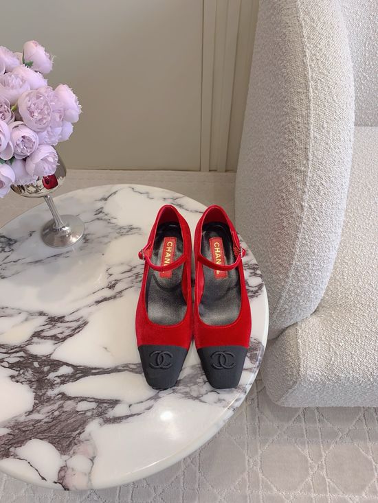 Chanel Mary Jane Shoe with Classic Emblem Decor