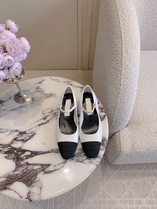Chanel Mary Jane Shoe with Classic Emblem Decor