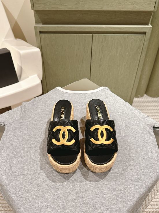 Chanel Camellia Thick Sole Genuine Leather Casual Shoes