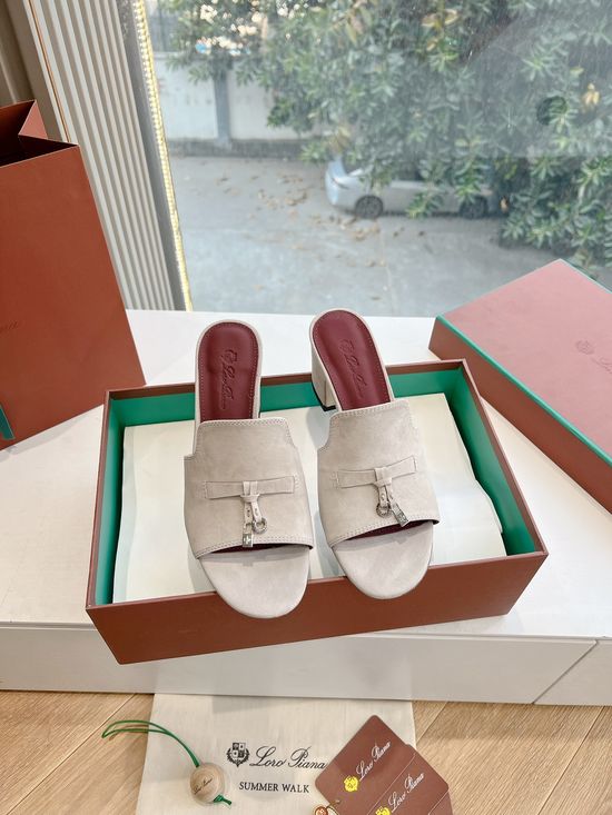 Loro Piana Fringe Suede Comfortable Flat Casual Mules