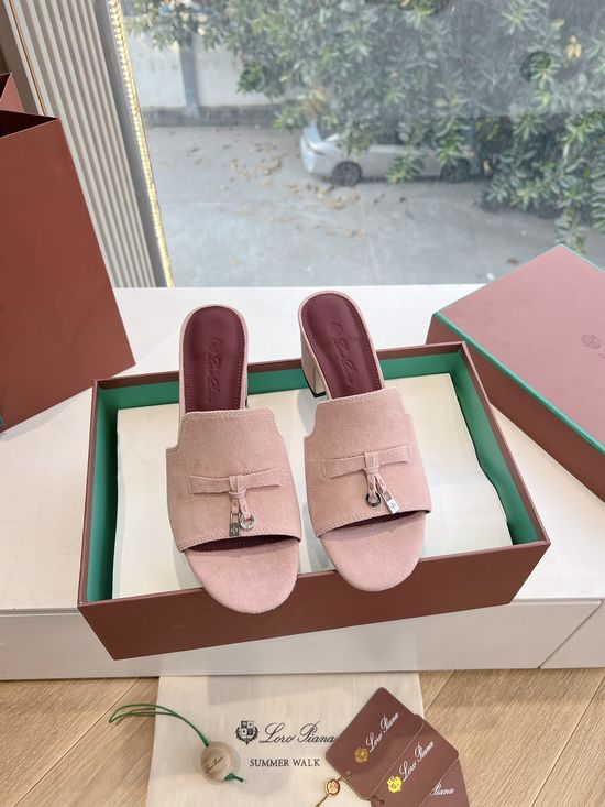 Loro Piana Fringe Suede Comfortable Flat Casual Mules