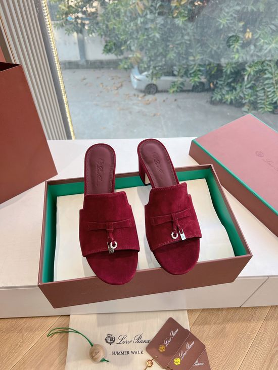 Loro Piana Fringe Suede Comfortable Flat Casual Mules