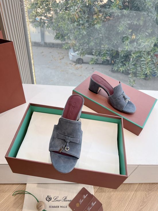 Loro Piana Fringe Suede Comfortable Flat Casual Mules