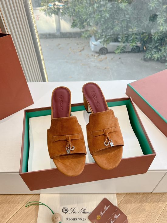 Loro Piana Fringe Suede Comfortable Flat Casual Mules