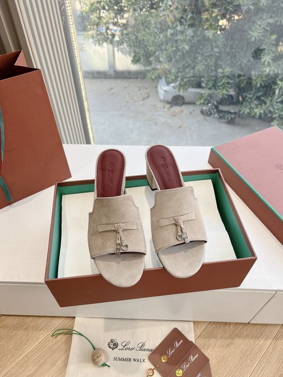 Loro Piana Fringe Suede Comfortable Flat Casual Mules