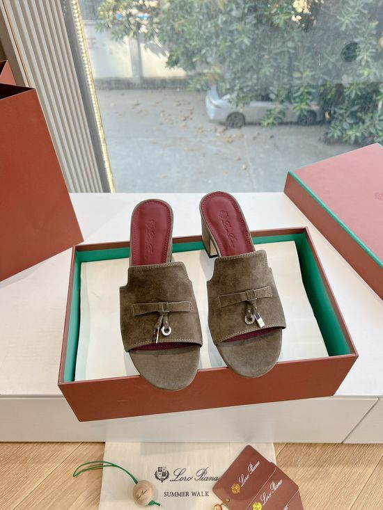 Loro Piana Fringe Suede Comfortable Flat Casual Mules