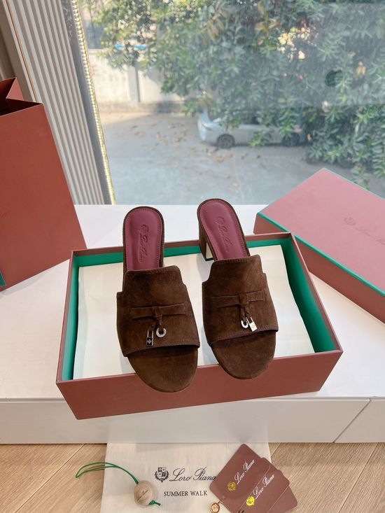 Loro Piana Fringe Suede Comfortable Flat Casual Mules