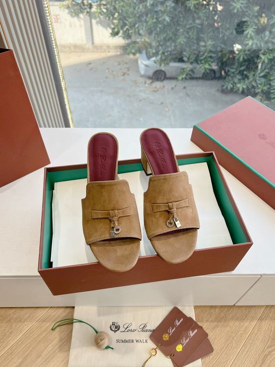 Loro Piana Fringe Suede Comfortable Flat Casual Mules