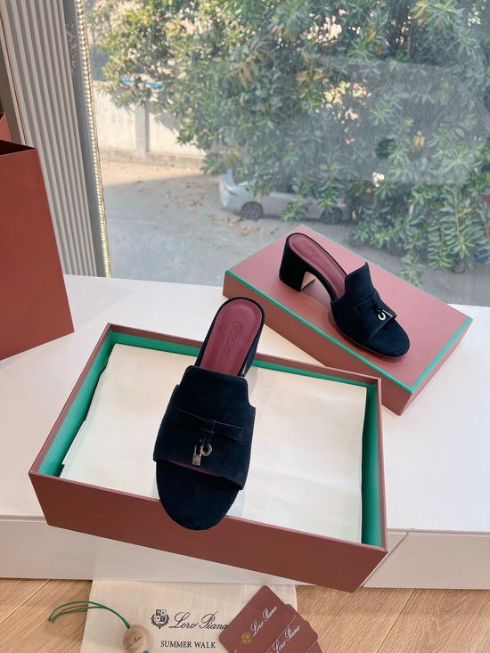 Loro Piana Fringe Suede Comfortable Flat Casual Mules