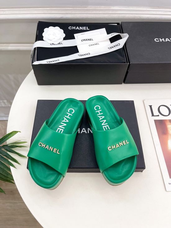 Chanel Classic Buckle Decor Thick Sole Casual Slide Sandals