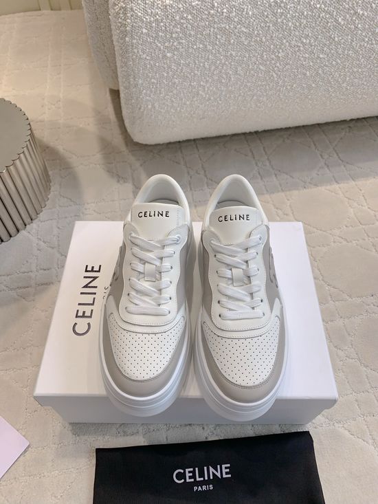 Celine Classic Color Thick Sole Casual Leather Upper Shoes