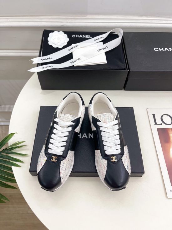 Chanel Classic Colorblock Retro Low Top Casual Sneakers