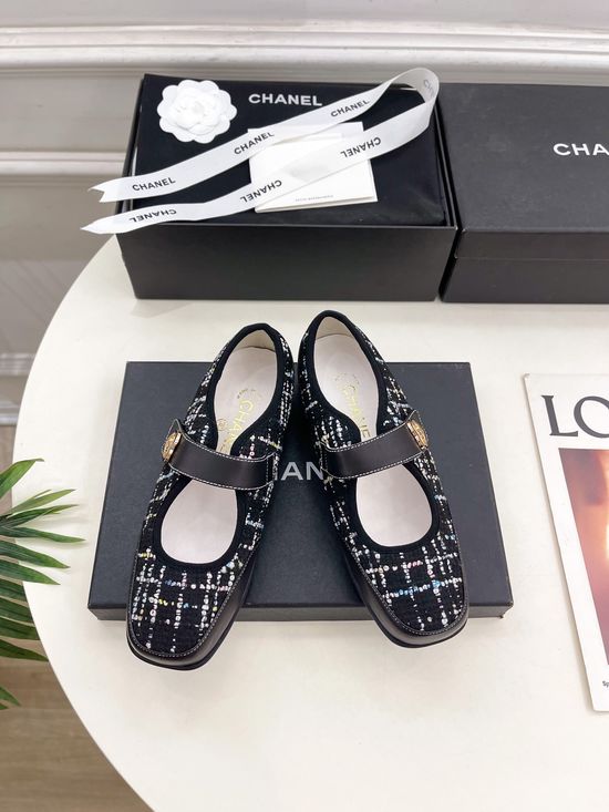 Chanel Classic Buckle Decor Round Toe Casual Mary Janes
