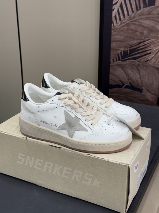 Golden Goose 6cm Elevated Ballstar Sneakers with Classic Round Toe