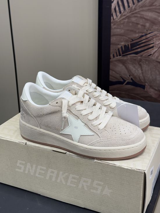 Golden Goose 6cm Elevated Ballstar Sneakers with Classic Round Toe