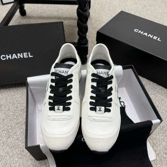 Chanel Contrast Color Thick Sole Low-top Casual Sneakers