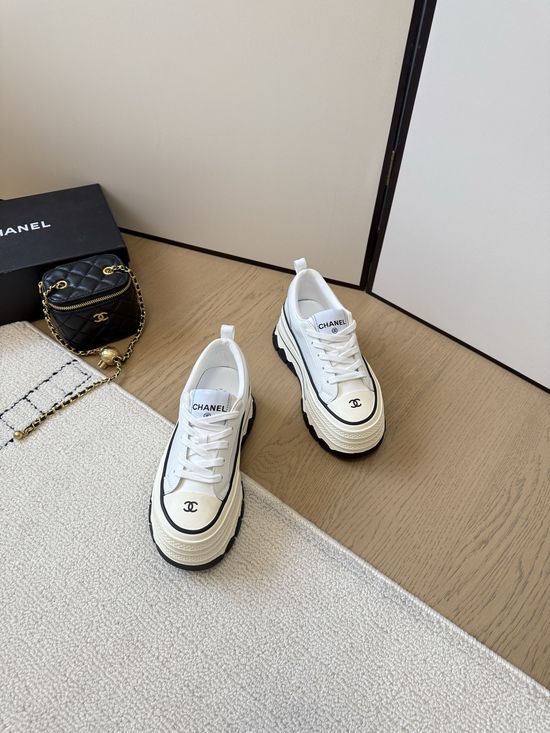 Chanel Elegant Comfortable Mid Heel Casual Versatile Daily Shoes