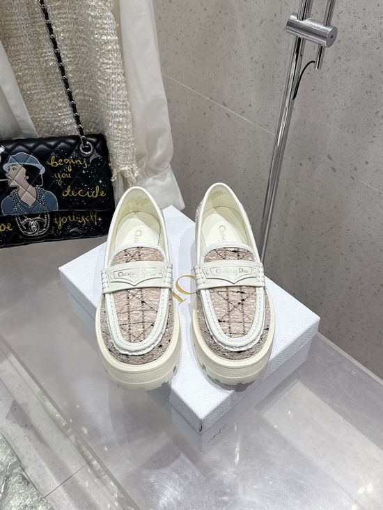Christian Dior Lightweight Platform Loafers With Classic Buckle Design