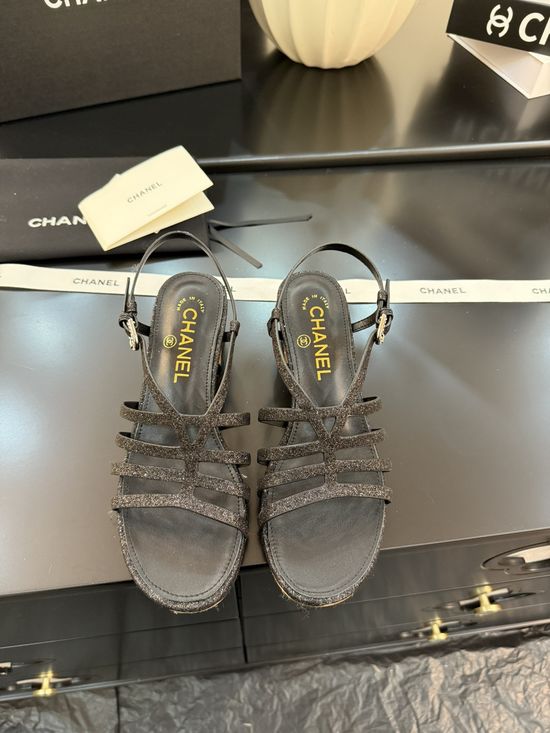 Chanel Genuine Leather Shoes with Italian Authentic Packaging
