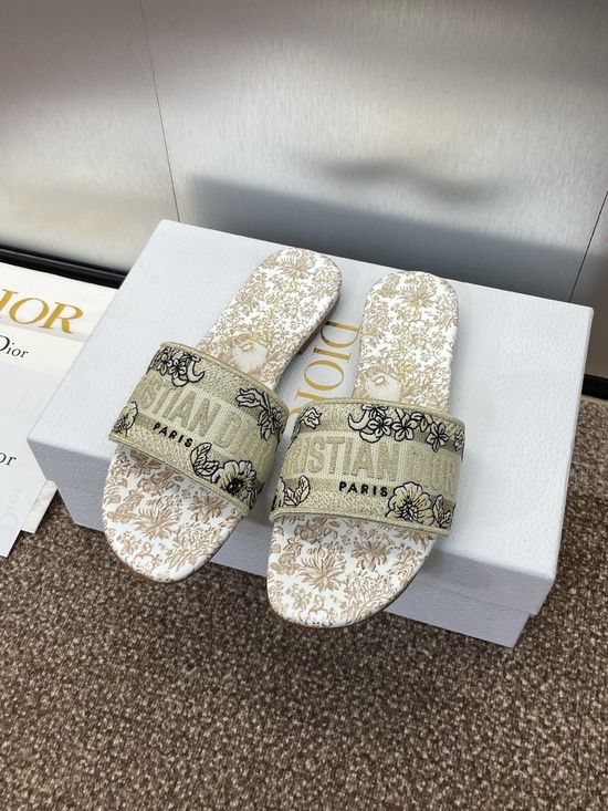 Christian Dior Embroidered Stiletto Heel Sandals with Transparent Straps