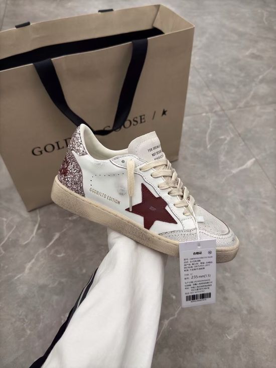 Golden Goose Couple s Pink-tailed Dirty Style Trainers