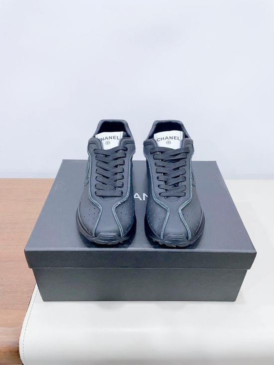 Chanel Genuine Leather Casual Sport Sneakers