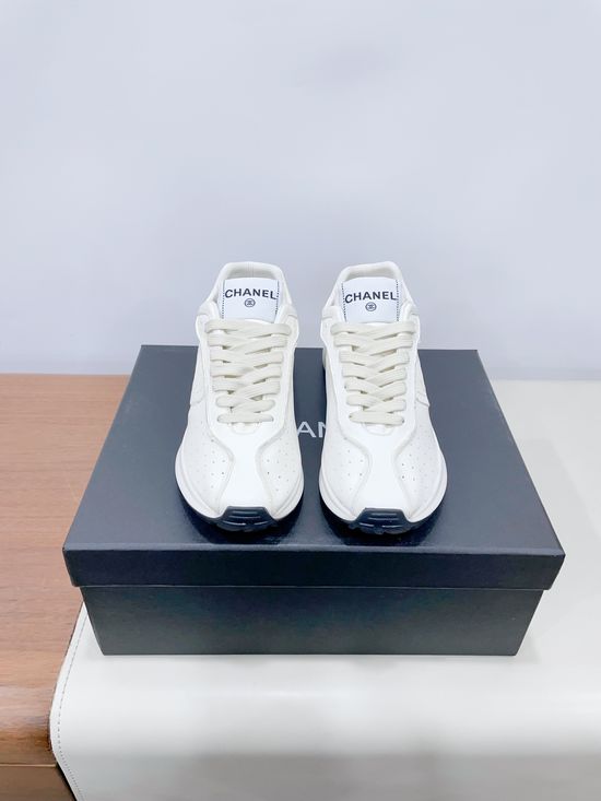 Chanel Genuine Leather Casual Sport Sneakers
