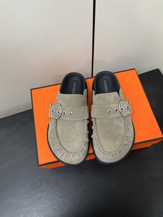 Hermes Stylish Mule Half-Slipper for Casual Elegance