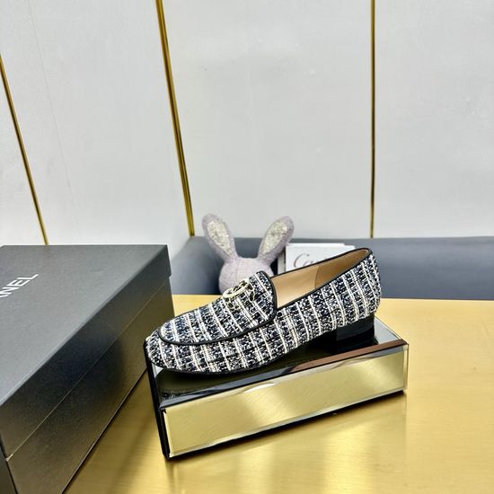 Chanel Pointed Toe Premium Leather Comfortable Casual Flats