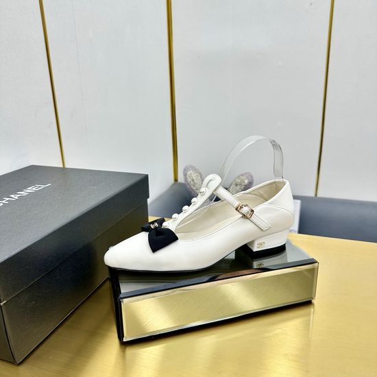 Chanel Pointed Toe Premium Leather Comfortable Casual Flats
