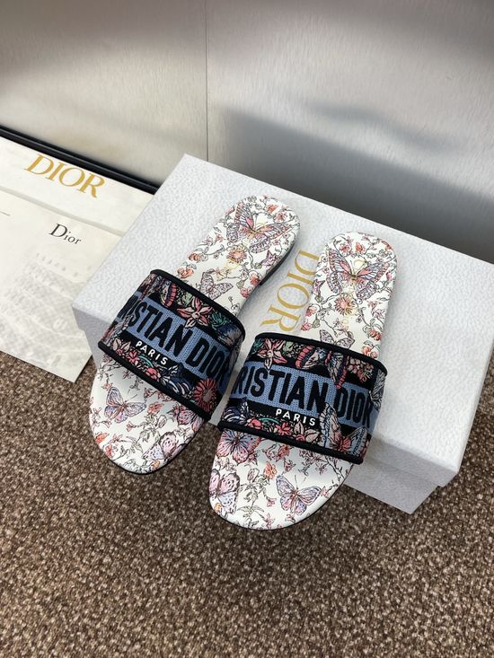 Christian Dior Embroidered Stiletto Heel Sandals with Transparent Straps