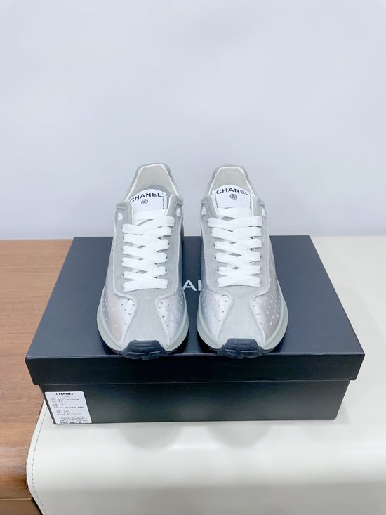 Chanel Genuine Leather Casual Sport Sneakers